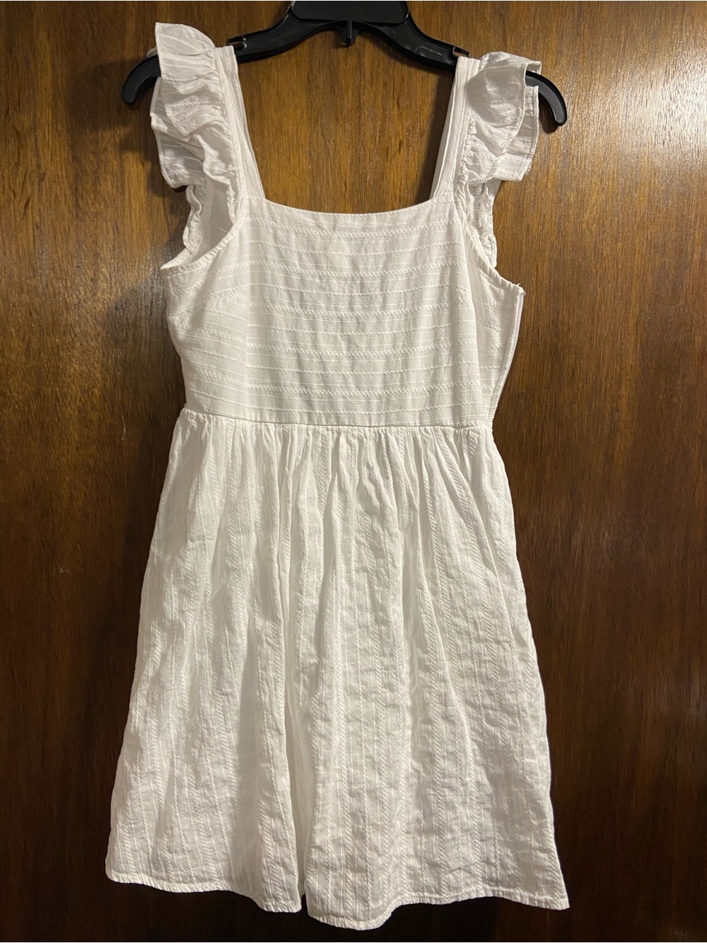 White Ruffle Mini Dress With Bows